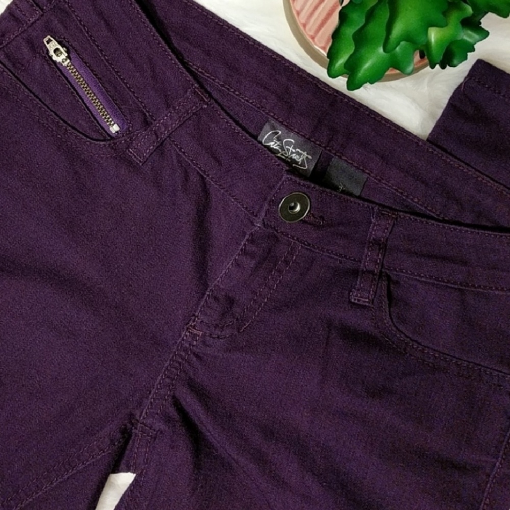 Dark Purple Straight Leg Jeans